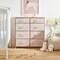mDesign Tall Storage Dresser Furniture with 8 Slim Fabric Drawers
